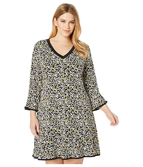 michael kors flounce dress golden yellow s|Michael michael kors flounce sleeve dress + FREE SHIPPING.